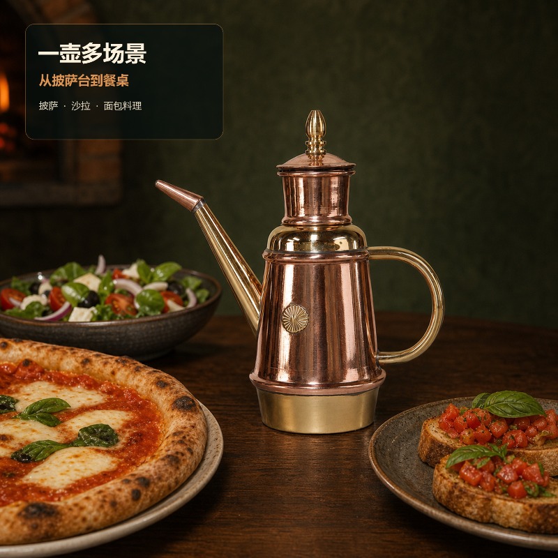 Commercial Kitchen Utensils - Handmade Copper Oil Pot Italian Traditional