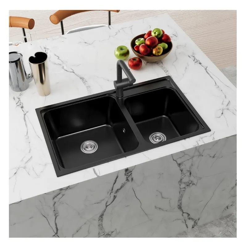 Commercial Kitchen Double Sink - SMC Double Sink High Strength Waterproof