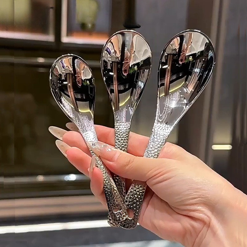 Commercial Kitchen Utensils - Retro-style Hammered Spoon Hammer-patterned Spoon Thickened