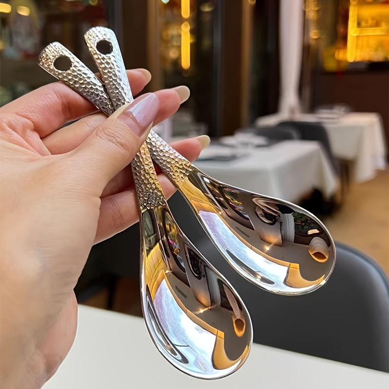 Commercial Kitchen Utensils - 2pcs Stainless Steel Spoon Set- Large