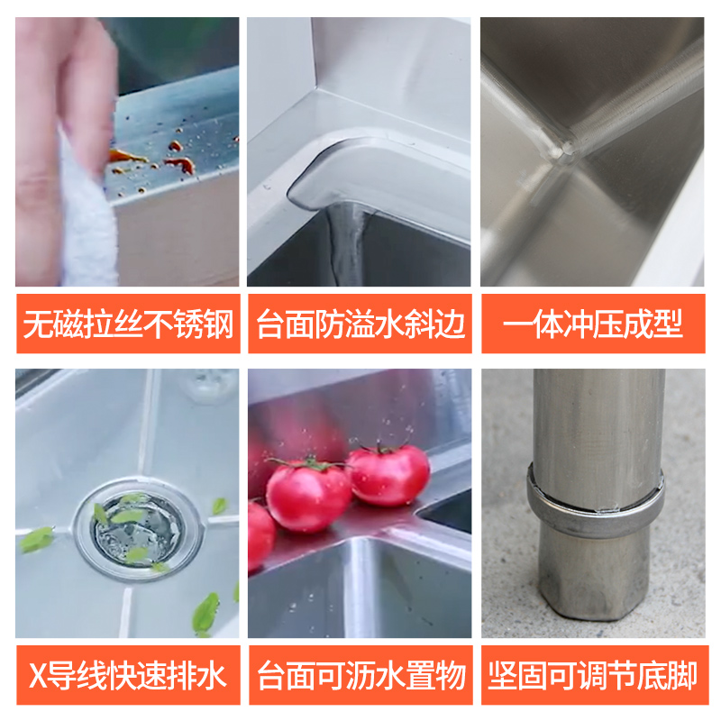 Commercial stainless steel sin - Commercial Kitchen Double Sink 评论和价格