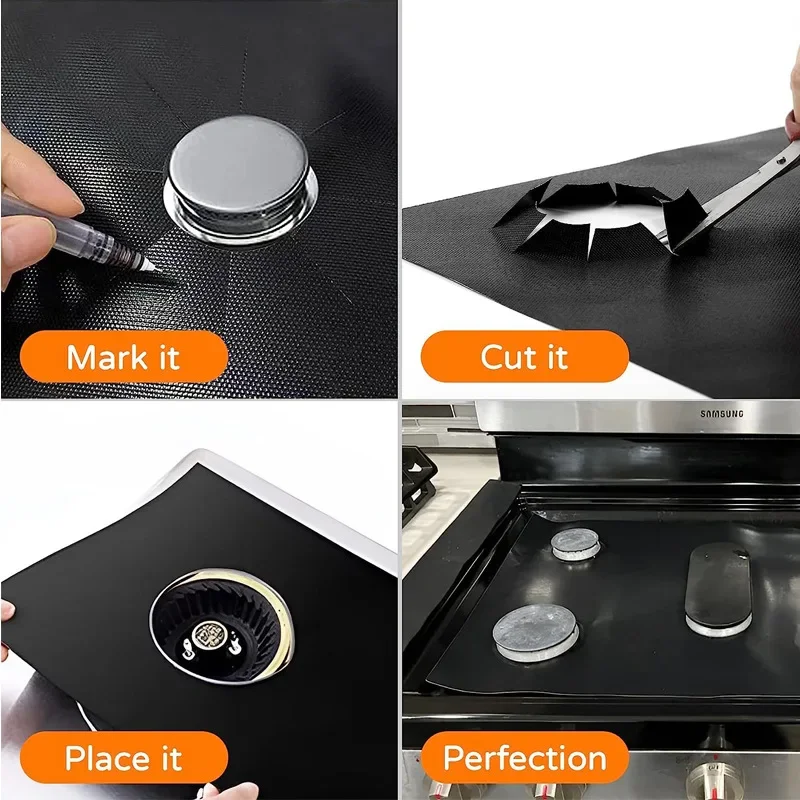 2/4 Pcs Gas Stove Protector Co - Commercial Kitchen Hood Installation 评论和价格