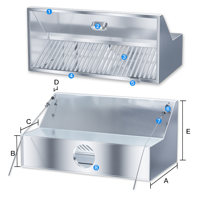 Commercial Stainless Steel Kit - Commercial Kitchen Vent Hood 评论和价格