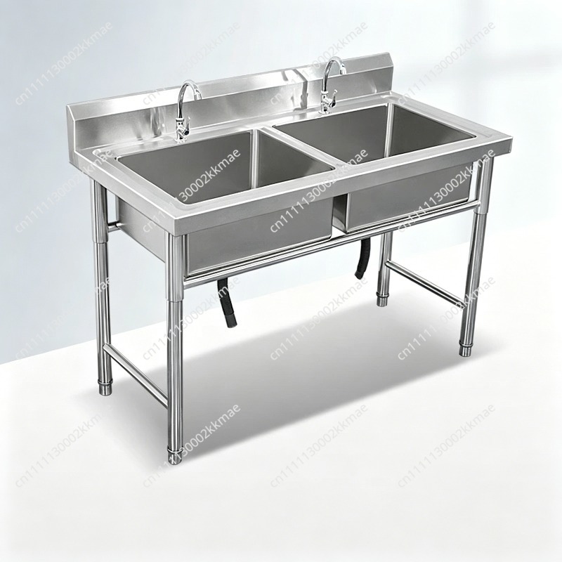 Commercial 304 Stainless Steel - Commercial Kitchen Double Sink 评论和价格