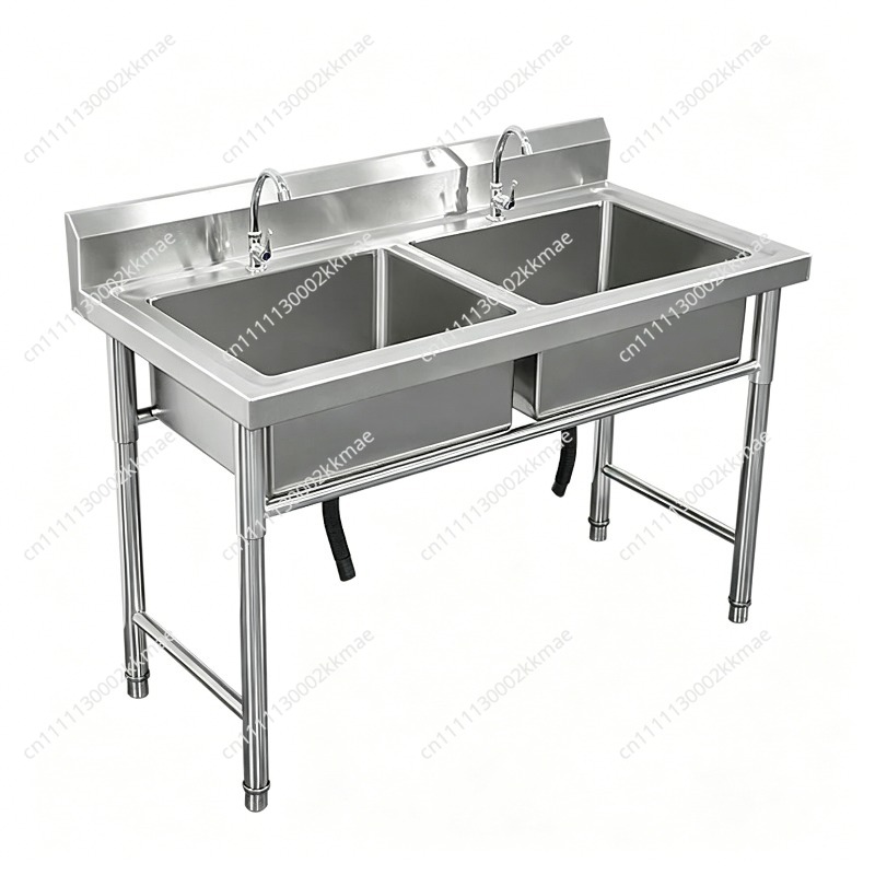Commercial 304 Stainless Steel - Commercial Kitchen Double Sink 评论和价格