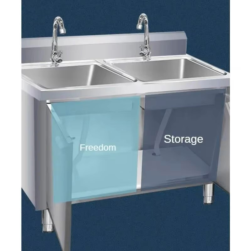 Commercial Metal Kitchen Sinks - Commercial Kitchen Double Sink 评论和价格