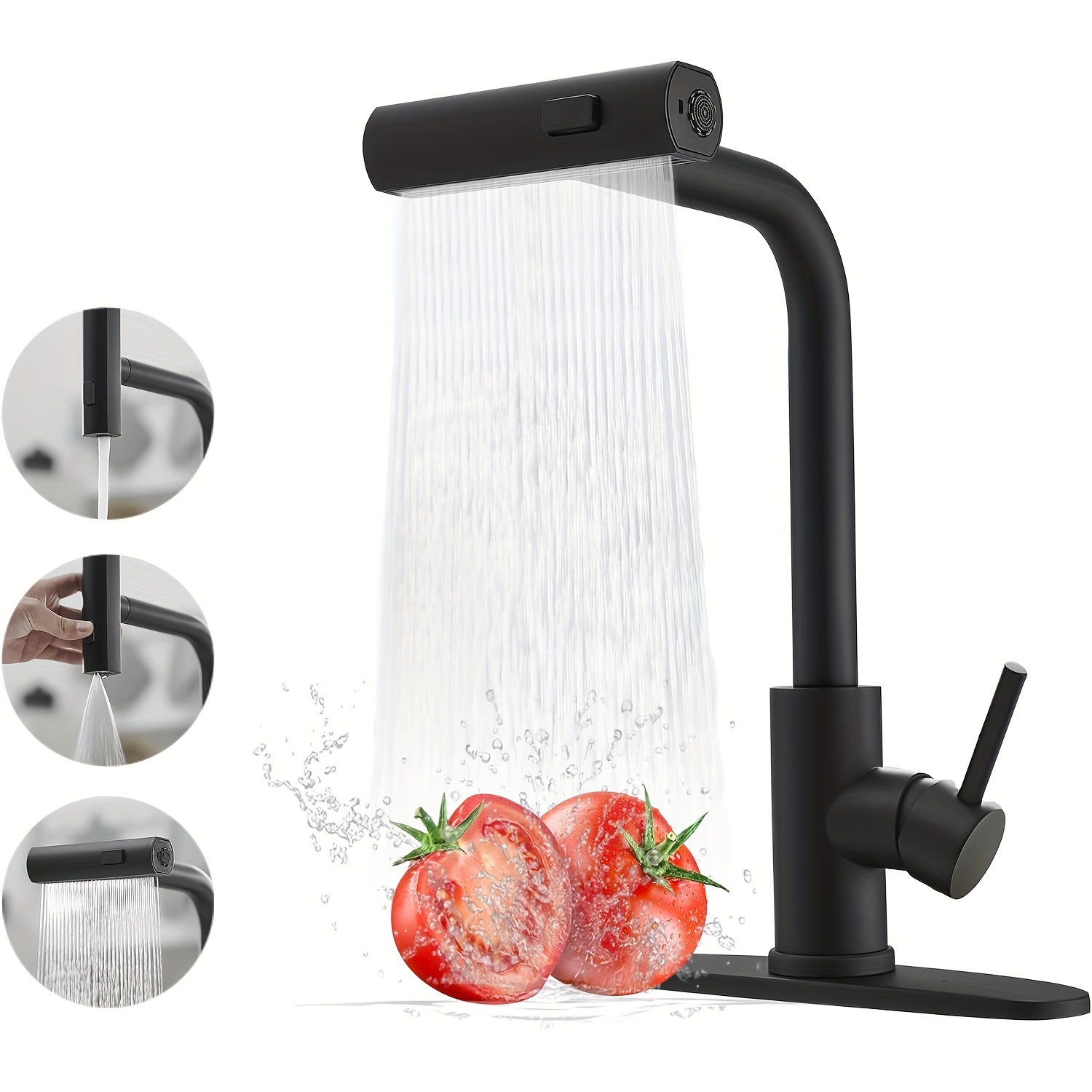 1 PC Black Kitchen Faucet With - Commercial Kitchen Utensils 评论和价格