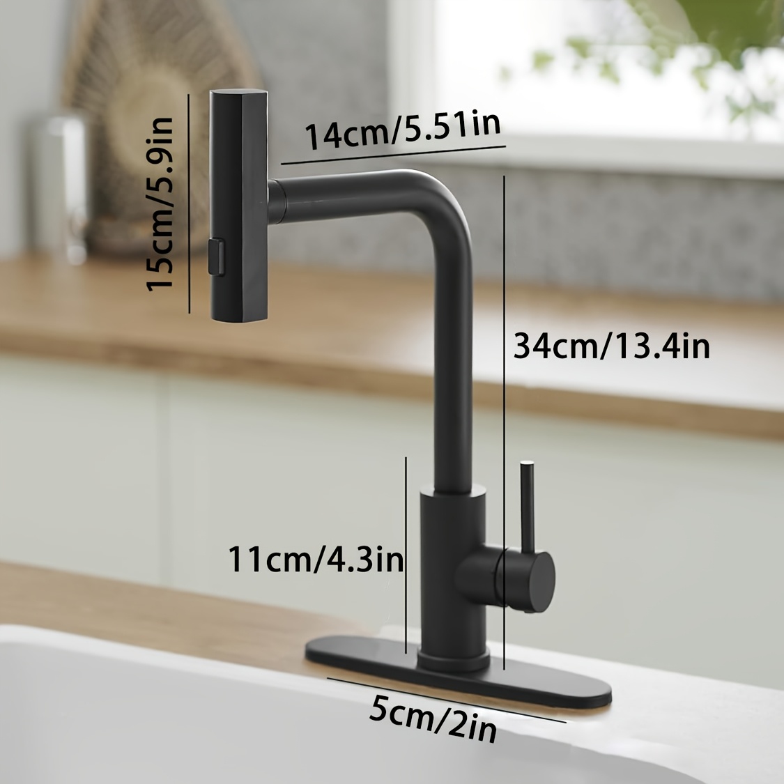1 PC Black Kitchen Faucet With - Commercial Kitchen Utensils 评论和价格