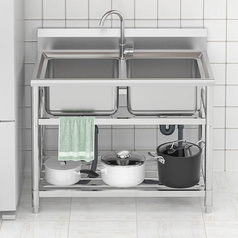 2026-stainless steel pool kitc - Commercial Kitchen Double Sink 评论和价格