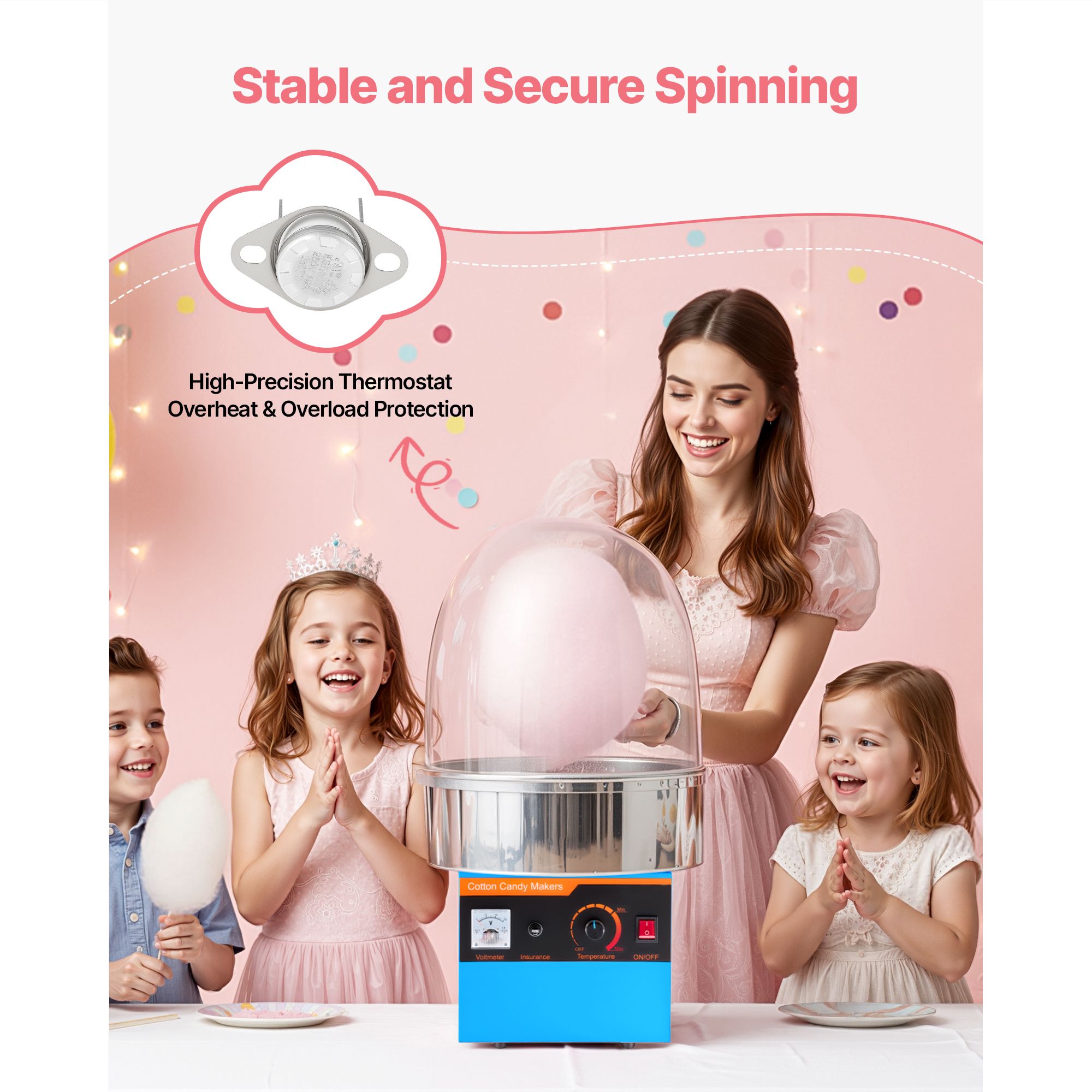 Electric Cotton Candy Machine, - Candy Floss Machine Commercial 评论和价格