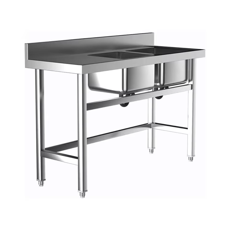 Commercial Hotel Kitchen Equip - Commercial Kitchen Double Sink 评论和价格