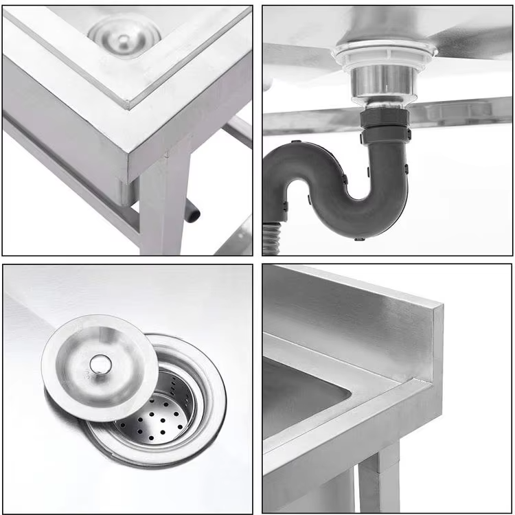 Commercial Hotel Kitchen Equip - Commercial Kitchen Double Sink 评论和价格