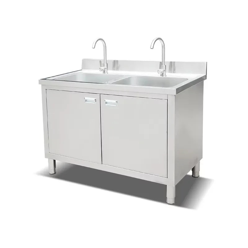 Commercial Stainless Steel Sin - Commercial Kitchen Double Sink 评论和价格