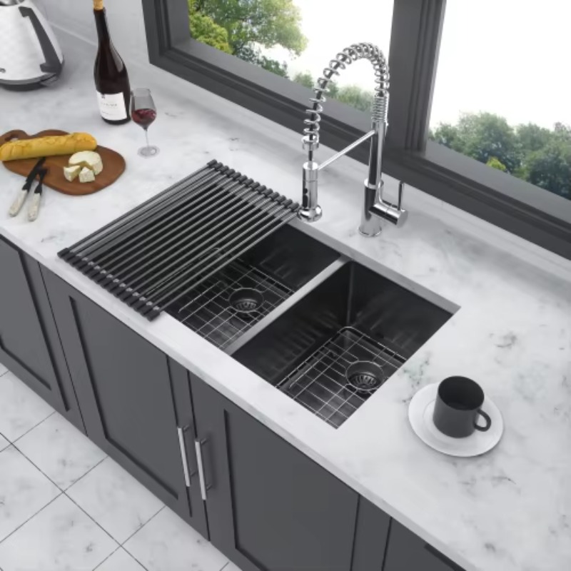 ATV Modern Large Double Bowl K - Commercial Kitchen Double Sink 评论和价格