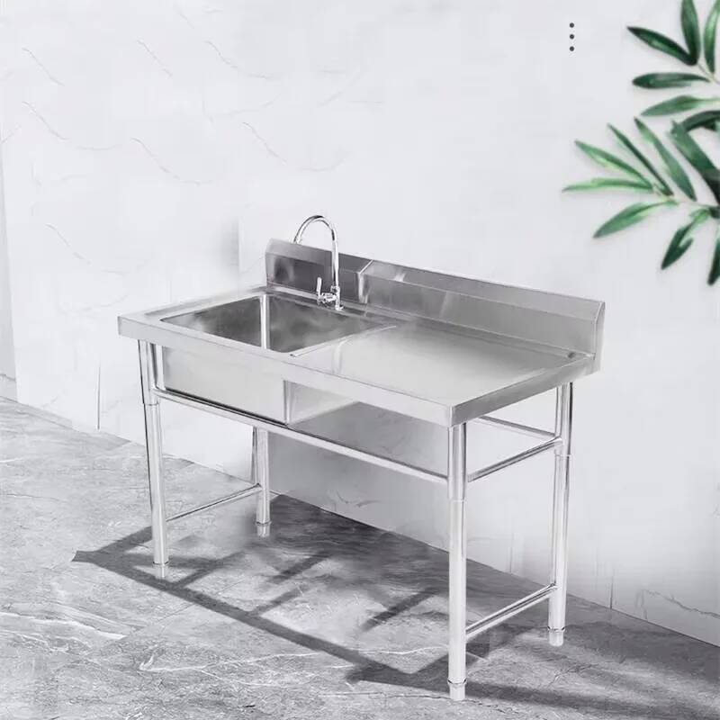 Basin Commercial Integrated St - Commercial Kitchen Double Sink 评论和价格